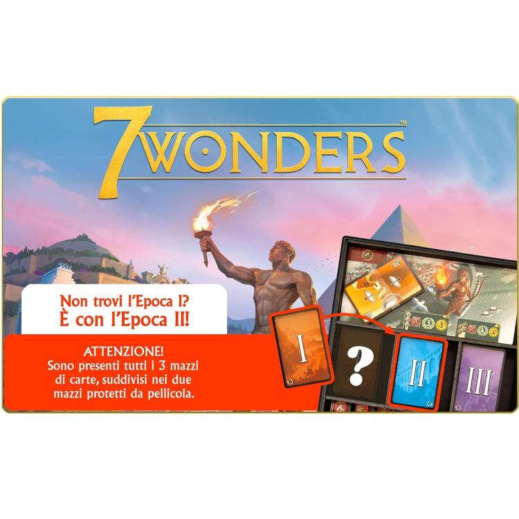 ASMODEE "7 WONDERS" GIOCO DA TAVOLO 3-7 GIOCATORI 10+ NUOVA EDIZIONE IN ITALIANO
