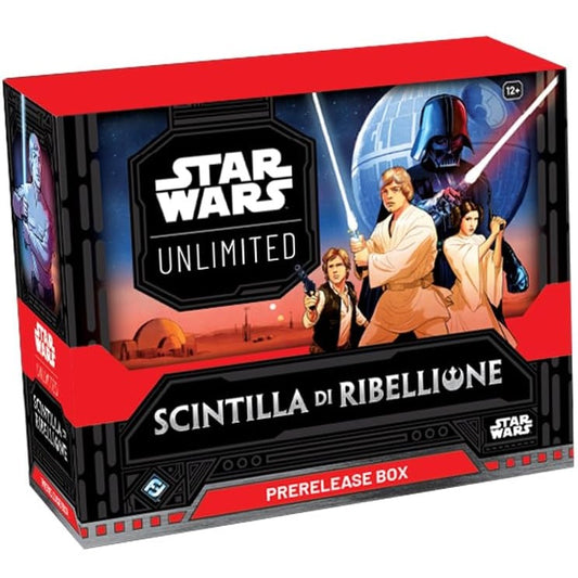 Star Wars Unlimited Scintilla Di Ribellione Prerelease Box Cioco Carte Card Game