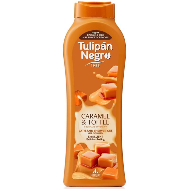 Tulipan Negro Shower Gel Bagno Doccia (Caramello & Toffee) Bagnoschiuma 650Ml