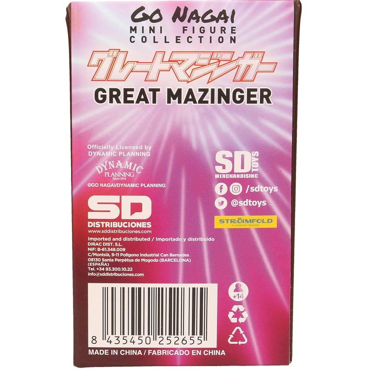 Sd Toys "Great Mazinger" Go Nagai Mini Figure Collection Figura Statua Gomma 9Cm