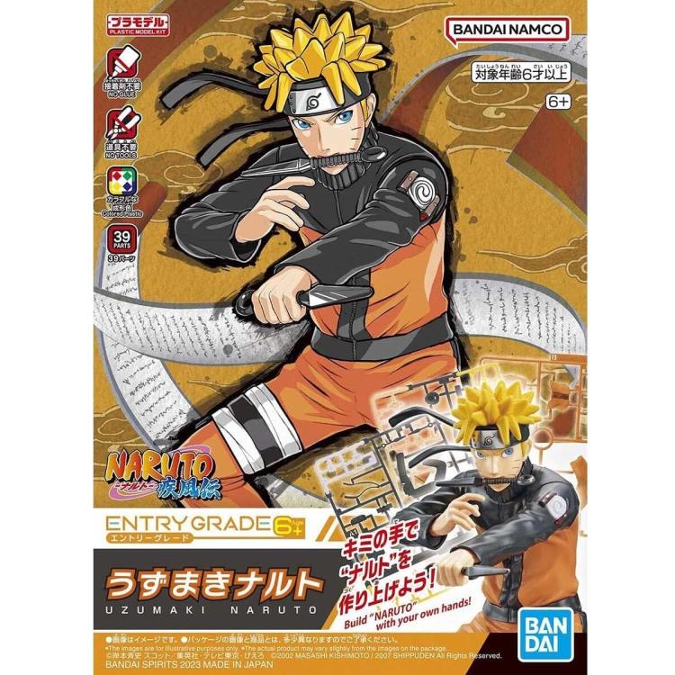 BANDAI - NARUTO ENTRY GRADE: (NARUTO UZUMAKI) 6+ PLASTIC MODEL KIT 39pz FIGURE