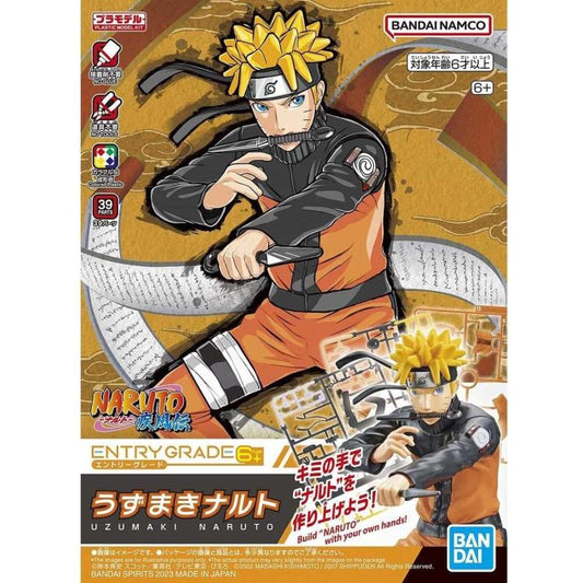 BANDAI - NARUTO ENTRY GRADE: (NARUTO UZUMAKI) 6+ PLASTIC MODEL KIT 39pz FIGURE