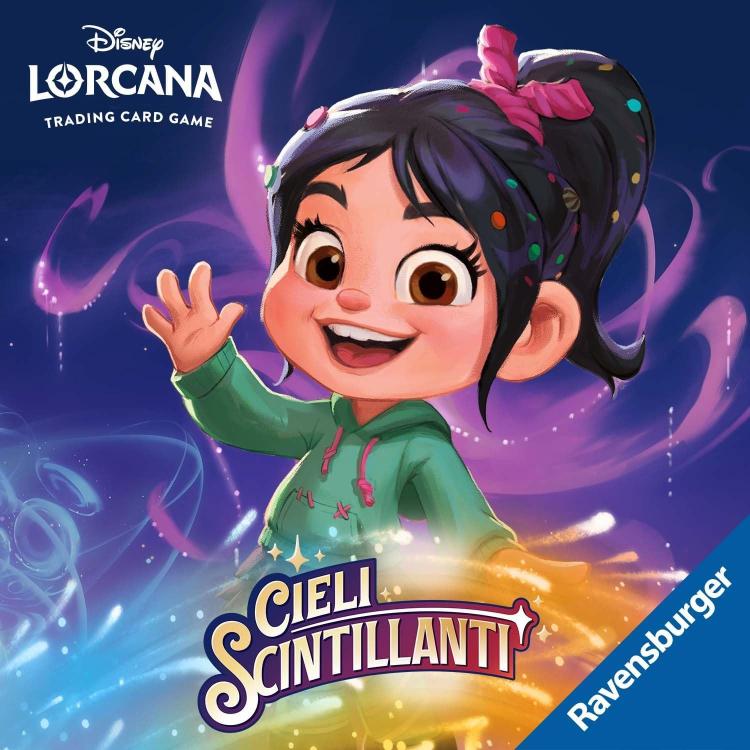 Disney Lorcana "Cieli Scintillanti" Starter Deck (Ametista/Rubino) Mazzo Tcg Ita