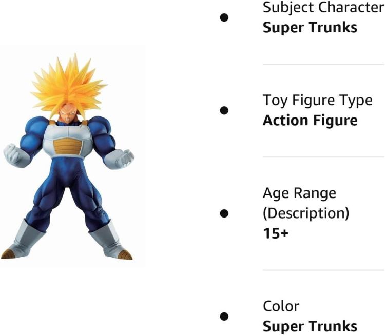 BANDAI DRAGON BALL GT ICHIBANSHO PVC FIGURE SUPER TRUNKS MASTERLISE STATUA 25CM