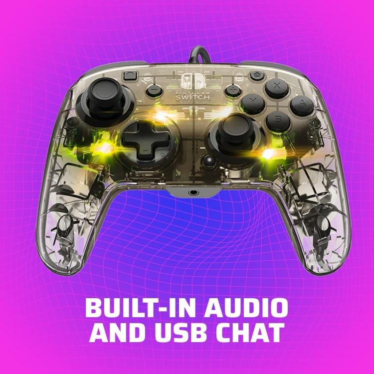Pdp Controller Deluxe+ Audio Wired Nintendo Switch Afterglow Prismatic Pad Led