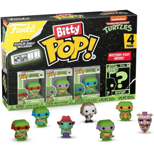Funko Bitty Pop! Tmnt Tartarughe Ninja Turtles 4 Pack Raphael/Donatello/Leonardo