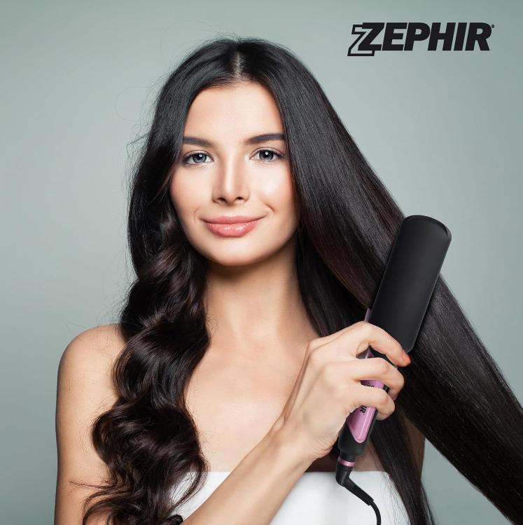 Zephir Piastra Per Capelli Larga Ceramica Liscio E Frisee 2In1 Lisciante Zhb742