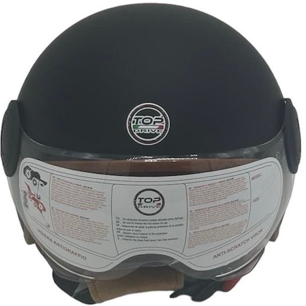 CASCO JET SIRIO MATT MOTO SCOOTER OMOLOGATO ECE VISIERA REMOVIBILE (NERO tg.L)