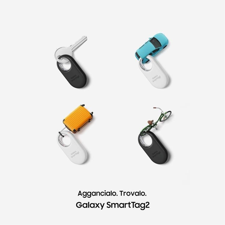 Samsung Galaxy Smarttag2 Localizzatore Bluetooth 2023 Tracker Ip67 Bianco White