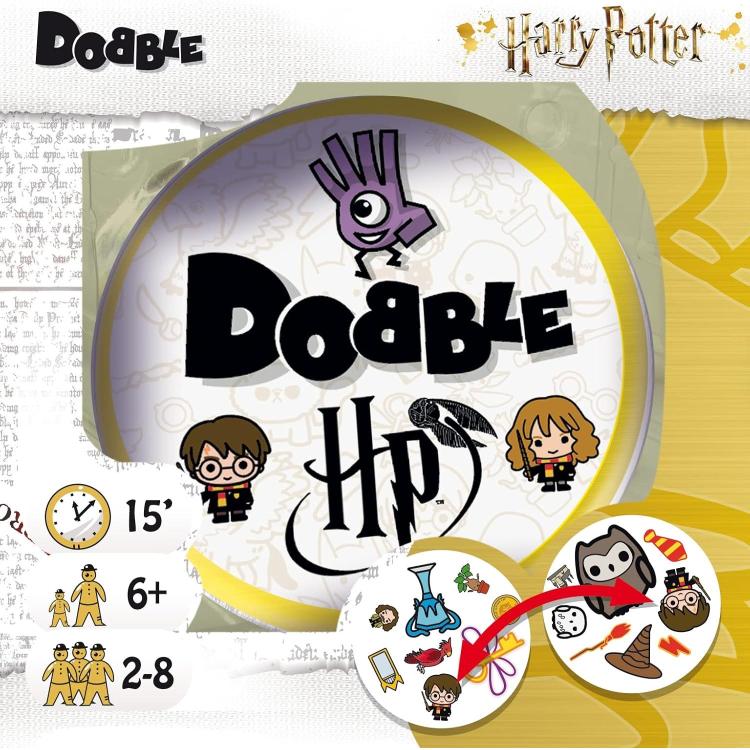 ASMODEE DOBBLE HARRY POTTER GIOCO DA TAVOLA BAMBINI E FAMIGLIA 5 in 1 CARTE ITA