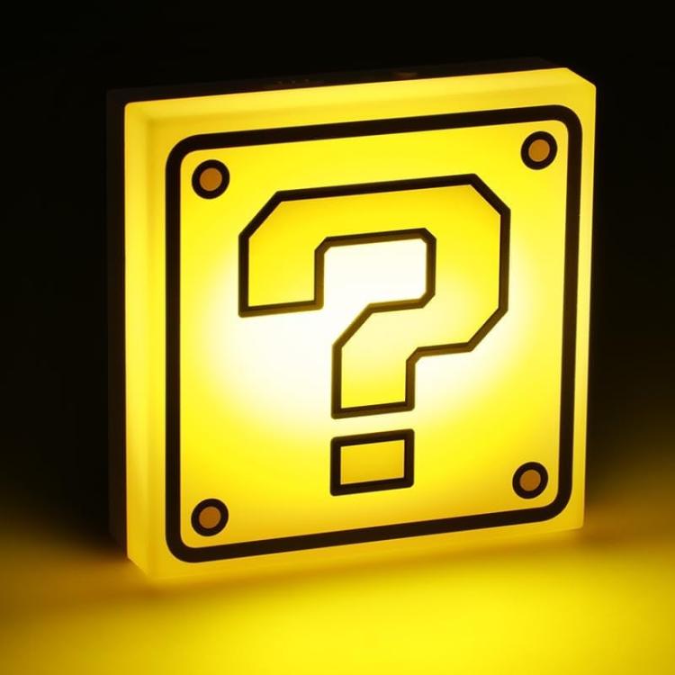 Paladone Lampada Super Mario ? Block Night Light Applique Parete Luce Notturna