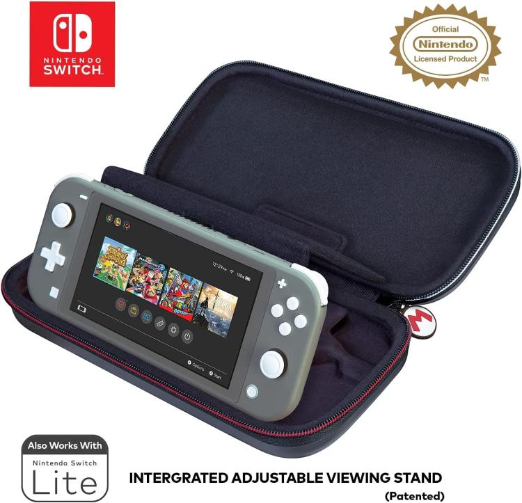 Nintendo Switch Deluxe Travel Case Custodia Super Mario Grey Compatib. Oled/Lite