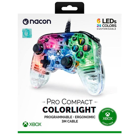 Nacon Pro Compact Controller Xbox Serie X|S One Pc 3D Colorlight Led Illuminato