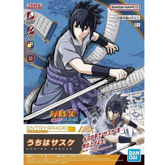 BANDAI - NARUTO ENTRY GRADE: (UCHIHA SASUKE) 6+ PLASTIC MODEL KIT 33pz FIGURE