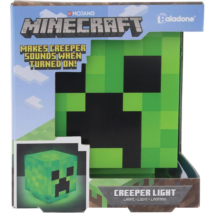 Paladone Minecraft (Creeper Light) Lampada Led Da Tavolo Luce Notturna Con Suono