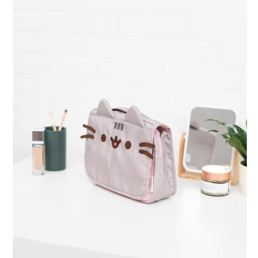 Pusheen Beauty Case Pieghevole Con Gancio Da Viaggio Pochette Borsello Borsa Bag