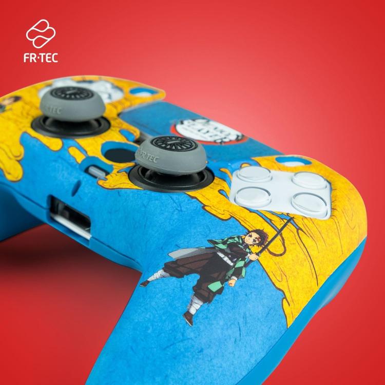 Frtec Cover Custodia Rigida Controller Ps5 Dualsense Demon Slayer +Grips+Sticker