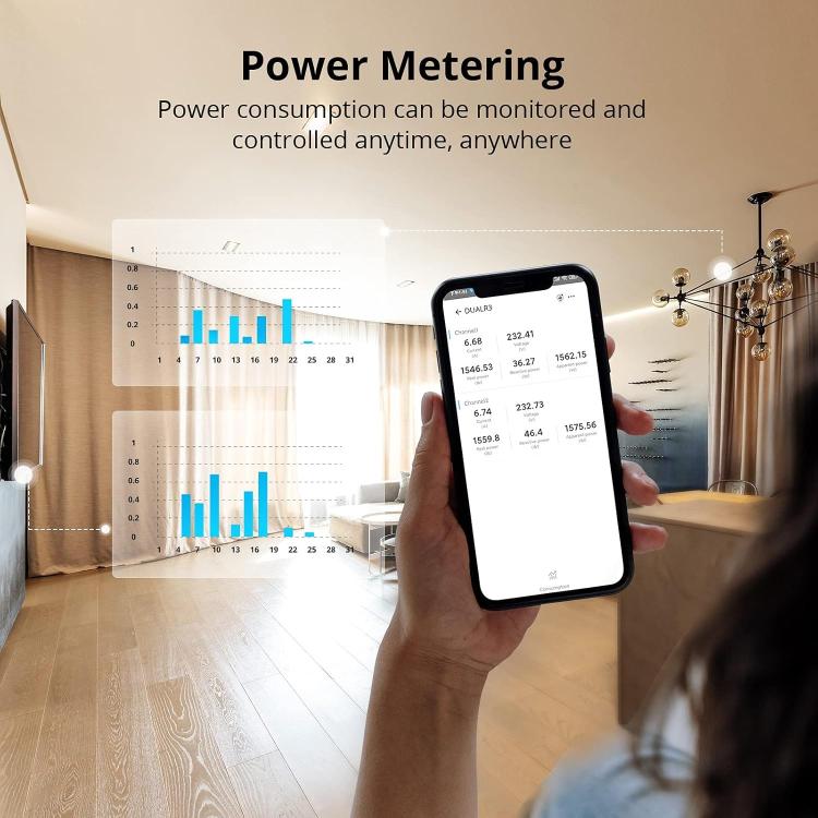 Sonoff Dual R3 Controllo Vocale Consumi Tapparelle 2 Canali Wifi Domotica Alexa