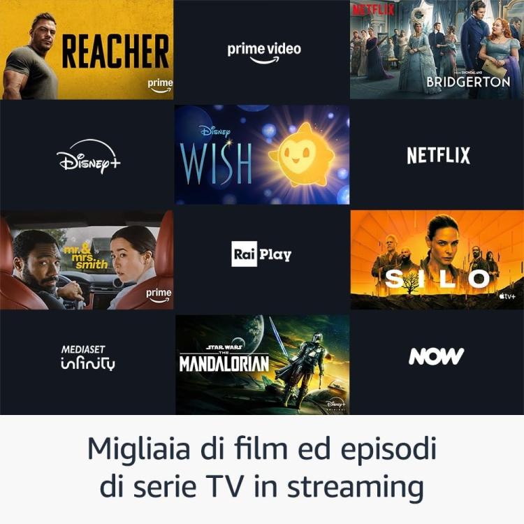 AMAZON FIRE TV STICK 4K TELECOMANDO VOCALE ALEXA BOX ANDROID (COMANDI PER LA TV)