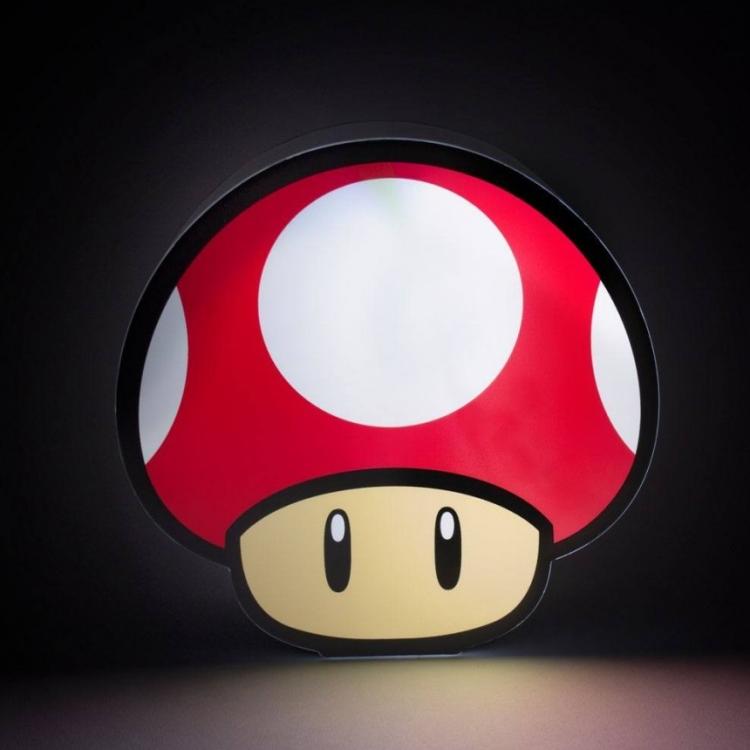 Paladone Lampada Tavolo 3D Super Mario Mushroom Light Fungo Luce Notturna Gadget