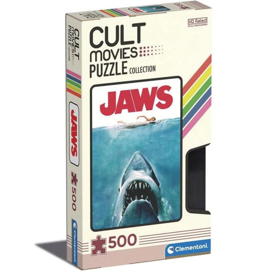 CLEMENTONI CULT PUZZLE MOVIES COLLECTION (JAWS) FILM HORROR "LO SQUALO" 500pz
