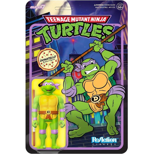 Reaction Super7 Tartarughe Ninja "Donatello" Action Figure Statuetta Turtle Tmnt