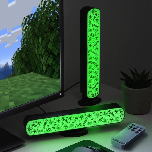 Paladone Minecraft Light Bars 2 Barre Luminose Rgb Lampada Da Tavolo Scrivania