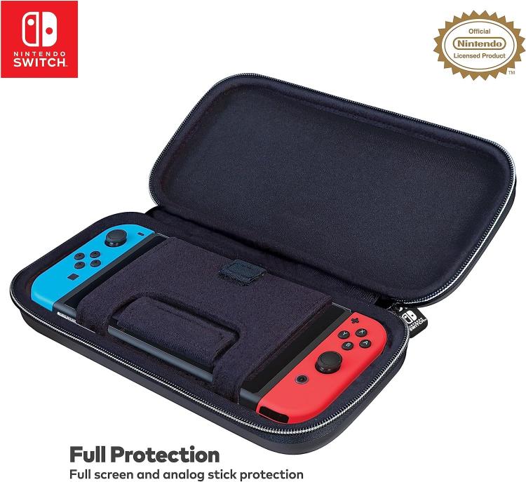Nintendo Switch Deluxe Travel Case Custodia Metallic Silver Compatib. Oled/Lite