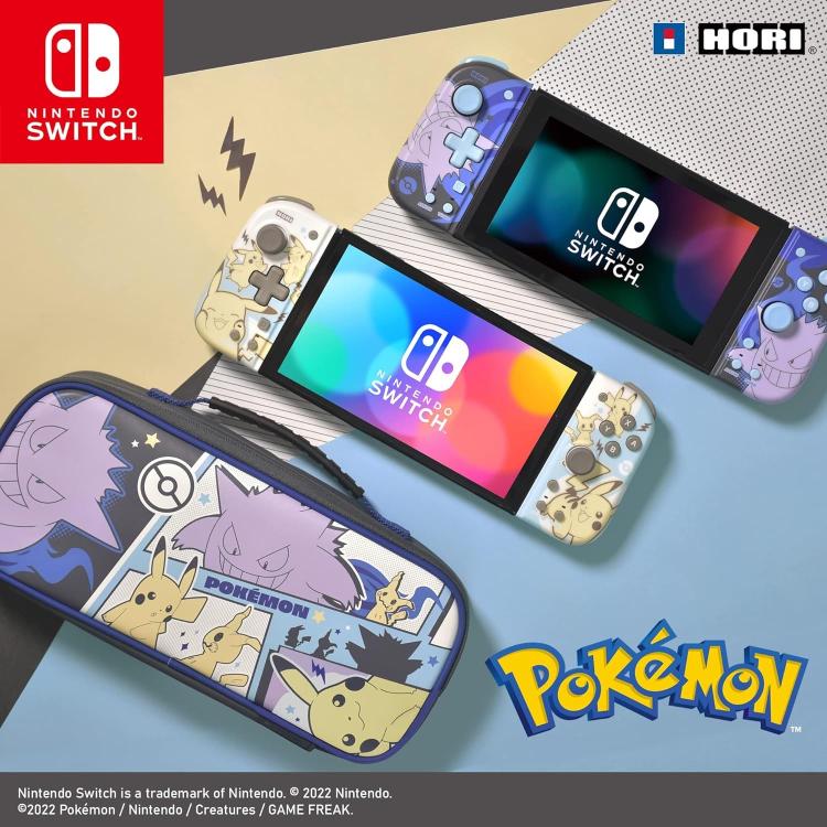Hori Cargo Pouch Compact Custodia Nintendo Switch/Oled (Pikachu-Gengar-Mimikyu)