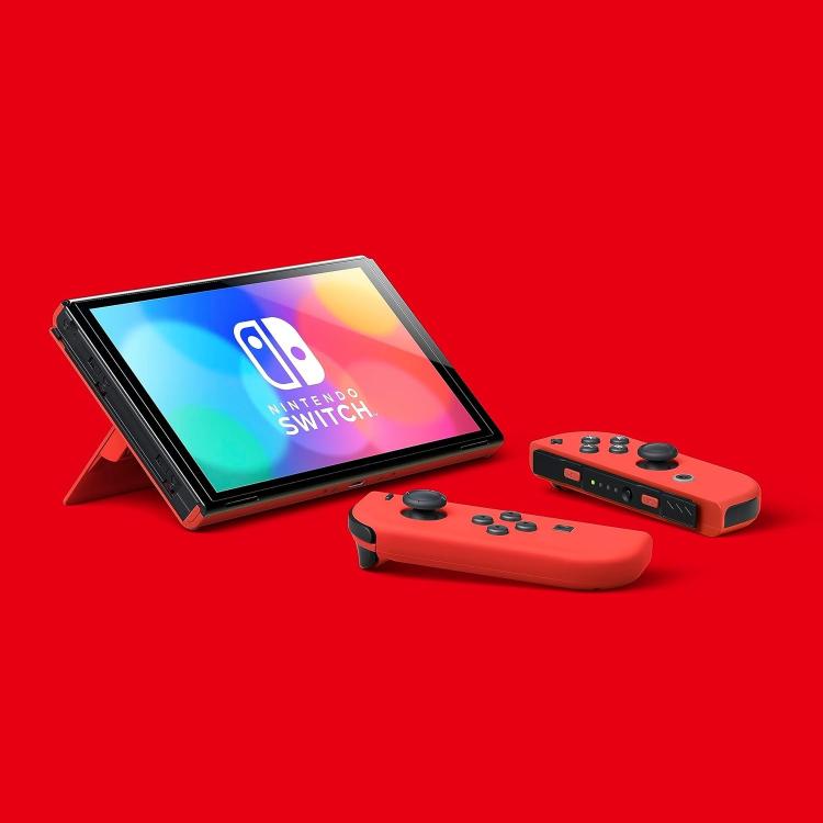 Nintendo Switch Oled Red Rossa Mario Special Edition Console Ita 2 Anni Garanzia
