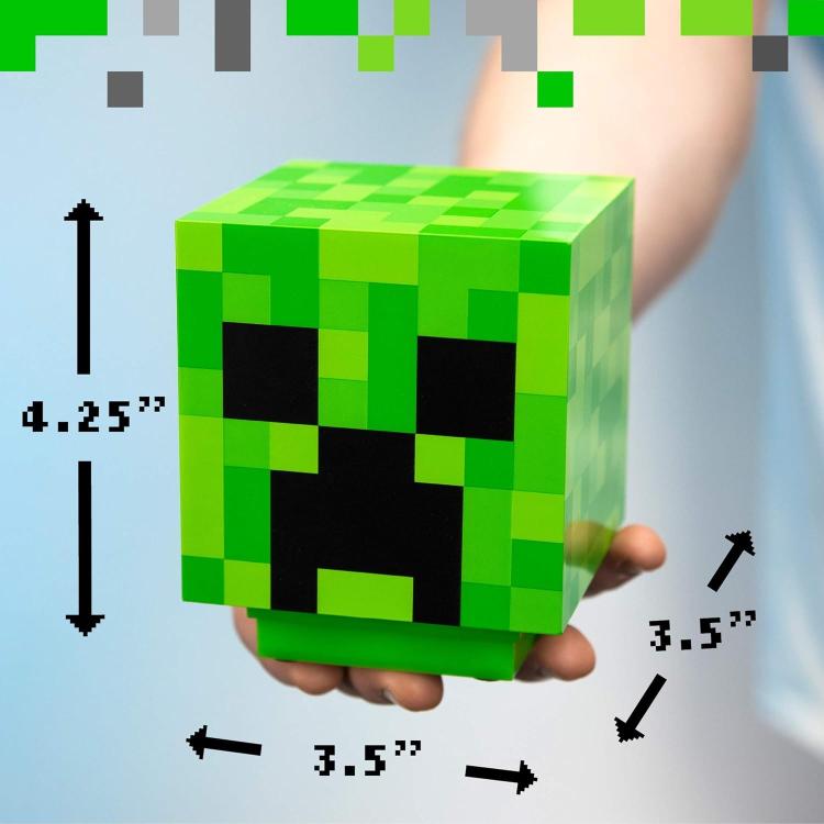 Paladone Minecraft (Creeper Light) Lampada Led Da Tavolo Luce Notturna Con Suono