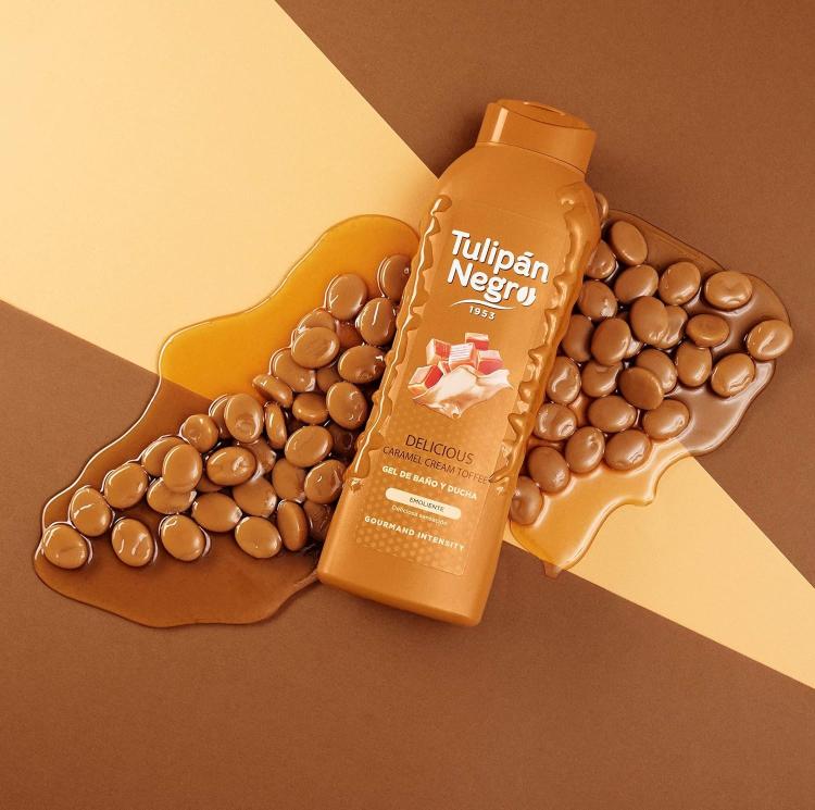 Tulipan Negro Shower Gel Bagno Doccia (Caramello & Toffee) Bagnoschiuma 650Ml