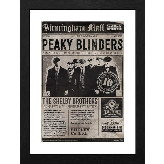 ABYSTYLE: PEAKY BLINDERS (10th ANNIV) POSTER INCORNICIATO STAMPA E CORNICE 30x40