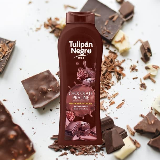 Tulipan Negro Shower Gel Bagno (Praline Cioccolato) Bagnoschiuma Marrone 650Ml