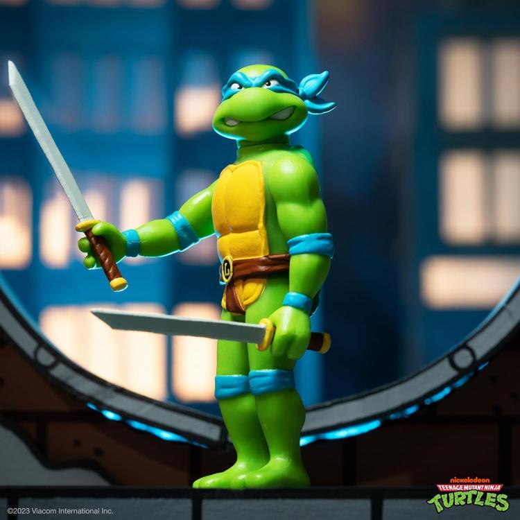 Reaction Super7 Tartarughe Ninja "Leonardo" Action Figure Collezione Turtle Tmnt