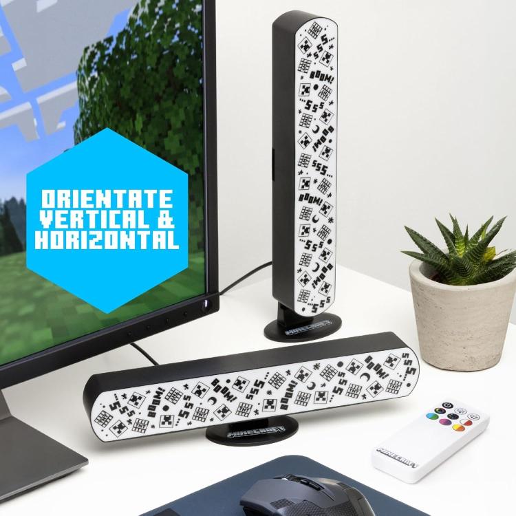 Paladone Minecraft Light Bars 2 Barre Luminose Rgb Lampada Da Tavolo Scrivania