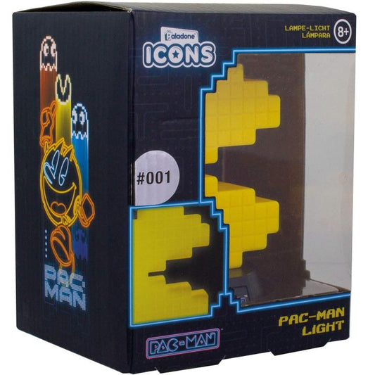 Paladone Icons Lampada Pac-Man Pixel 01 Luce Notte Da Tavolo Scrivania Cameretta