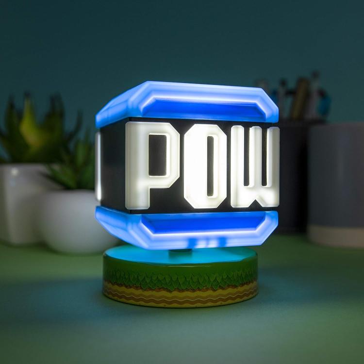 Paladone Lampada Tavolo Super Mario Pow Block Light Night Luce Notturna Ragazzi