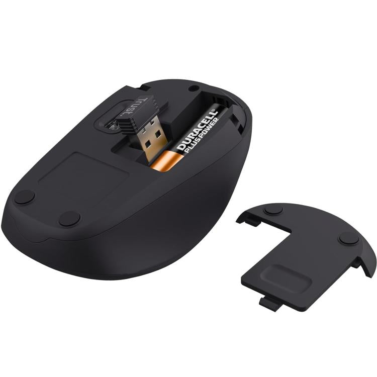 Trust Mouse Yvi+ Silent Wireless Compatto Ambidestro Ottico 1600 Dpi Eco Red
