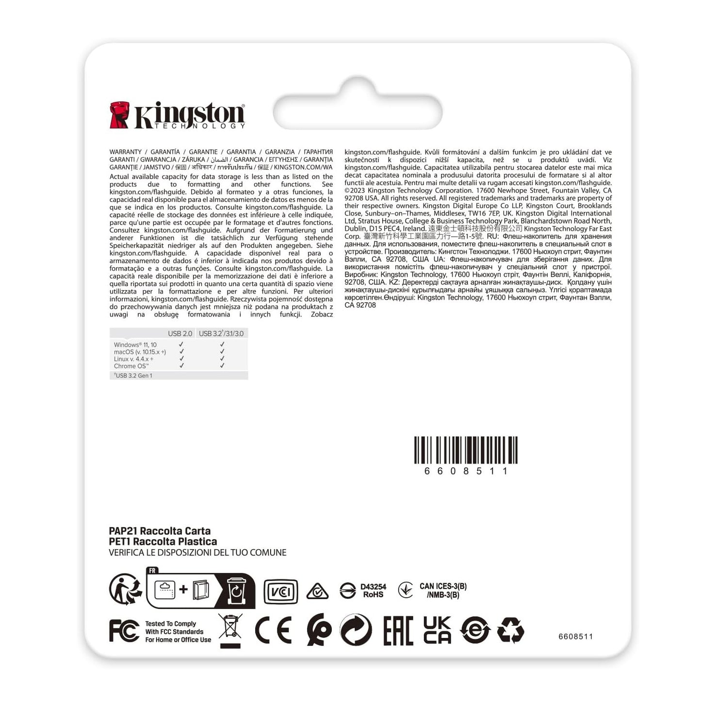 Kingston Pendrive 128GB DTSE9G3/128GB USB-A 3.2 Chiavetta Memoria PC Metal Dorato 220MB/s