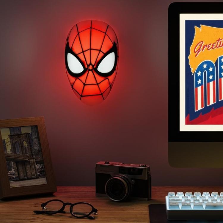 Paladone Marvel Spider-Man Mask Light Lampada Da Tavolo Applique A Parete Disney
