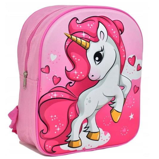 Zaino Rainbow Unicorn - Unicorno 3D Zainetto Cartella Asilo Scuola Bambina Bimba