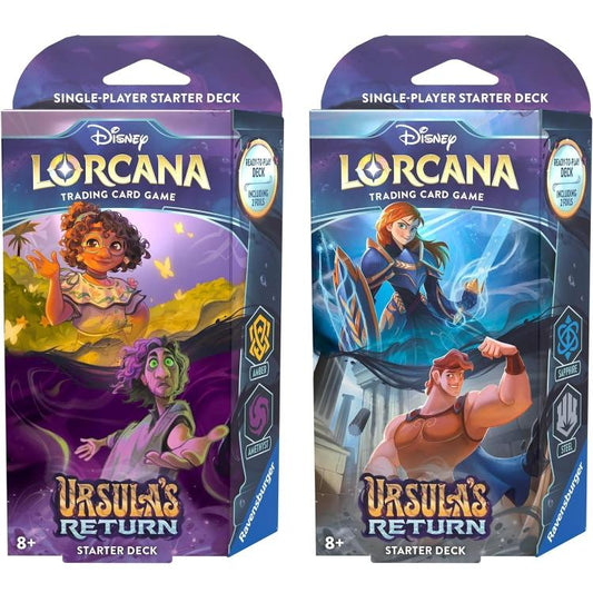 Disney Lorcana "Ursula'S Return" Display 8Pz Starter Deck Ritorno Di Ursula Eng