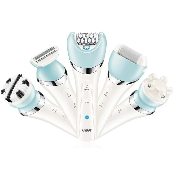 Vgr V-733 Epilatore Elettrico A Batteria Professionale 6In1 Display Impermeabile