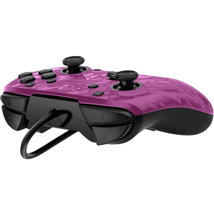 Pdp Controller Wired Nintendo Switch Con Cavo Cablato Faceoff Deluxe Audio Viola
