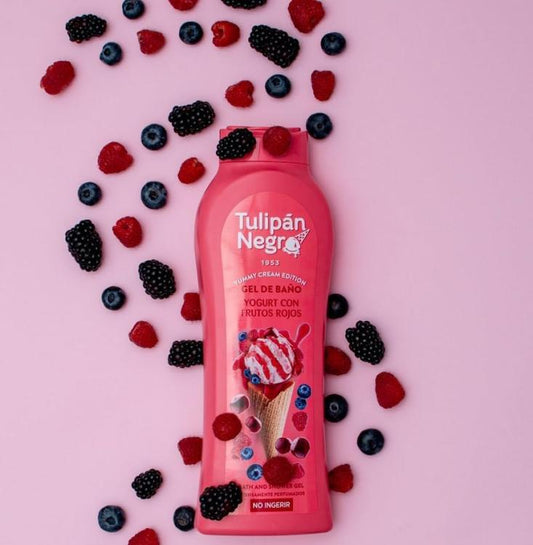 Tulipan Negro Shower Gel Bagno Doccia (Yogurt E Frutti Rossi) Bagnoschiuma 650Ml