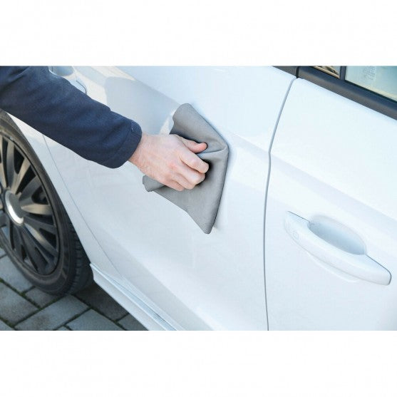 Panno Pelle Amaretta Microfibra Nero Scamosciato Carrozzeria Vetri Auto 80X60Cm