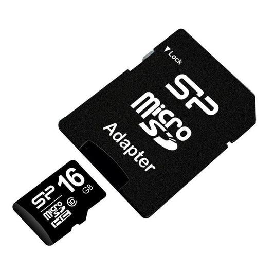 Silicon Power Microsdhc Card 16 Gb Micro Sd Memoria/Adattatore Sp V10 Classe 10