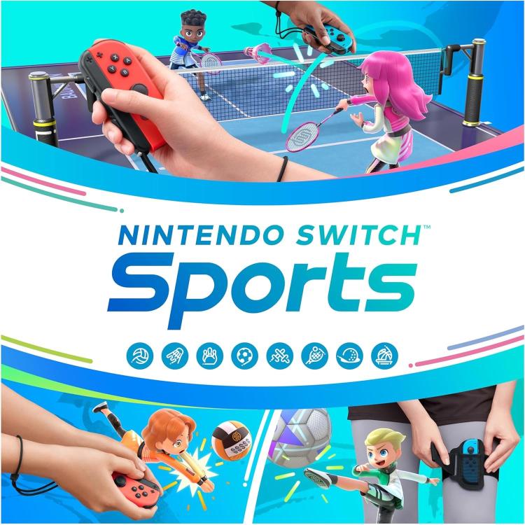 Nintendo Switch Console 1.1 Neon Blue/Red + Switch Sport + Fascia + 12 Mesi Nso