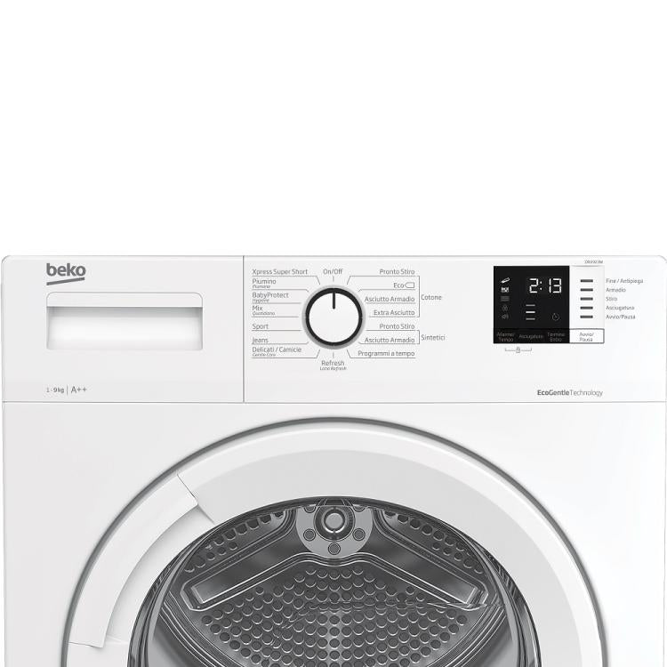 BEKO ASCIUGATRICE 9KG FRONTALE DRX923W CLASSE E DISPLAY DIGITALE POMPA CALORE